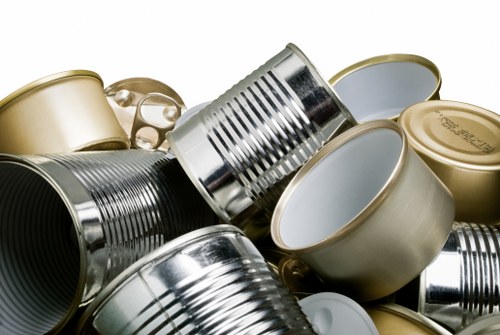 Workers planning a rubbish removal site with checklist